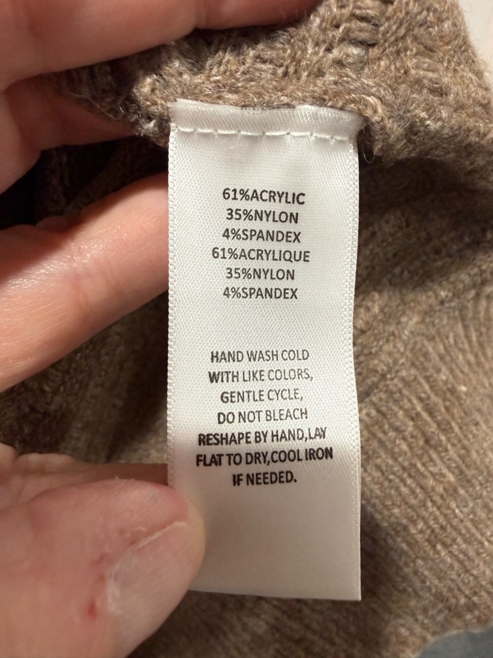 NWT beach lunch lounge Ribbed Mock Neck Sweater in Brown - Picture 6 of 9